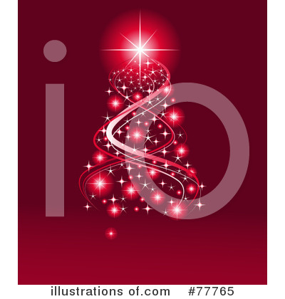 Royalty-Free (RF) Christmas Tree Clipart Illustration by Pushkin - Stock Sample #77765