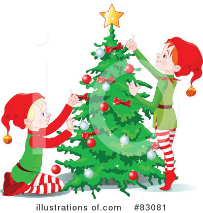 Royalty-Free (RF) Christmas Tree Clipart Illustration by Pushkin - Stock Sample #83081