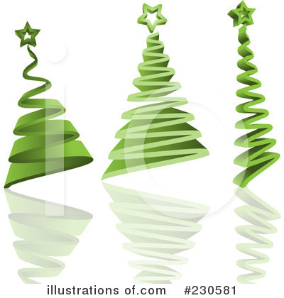 Royalty-Free (RF) Christmas Trees Clipart Illustration by KJ Pargeter - Stock Sample #230581