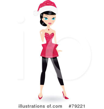 Royalty-Free (RF) Christmas Woman Clipart Illustration by Melisende Vector - Stock Sample #79221