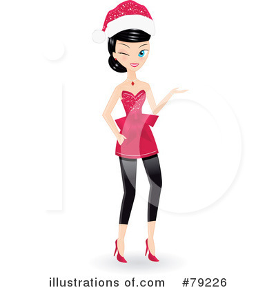 Royalty-Free (RF) Christmas Woman Clipart Illustration by Melisende Vector - Stock Sample #79226
