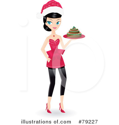Royalty-Free (RF) Christmas Woman Clipart Illustration by Melisende Vector - Stock Sample #79227