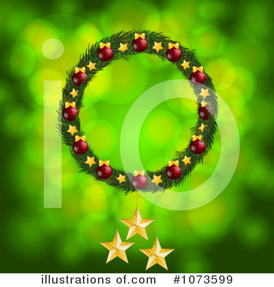 Royalty-Free (RF) Christmas Wreath Clipart Illustration by elaineitalia - Stock Sample #1073599