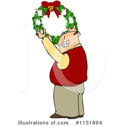 Royalty-Free (RF) Christmas Wreath Clipart Illustration by djart - Stock Sample #1151804