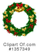 Christmas Wreath Clipart #1357349 by AtStockIllustration