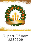 Christmas Wreath Clipart #230609 by elaineitalia