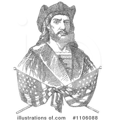 Royalty-Free (RF) Christopher Columbus Clipart Illustration by JVPD - Stock Sample #1106088