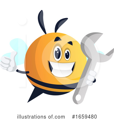 Royalty-Free (RF) Chubby Bee Clipart Illustration by Morphart Creations - Stock Sample #1659480