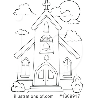 Royalty-Free (RF) Church Clipart Illustration by visekart - Stock Sample #1609917