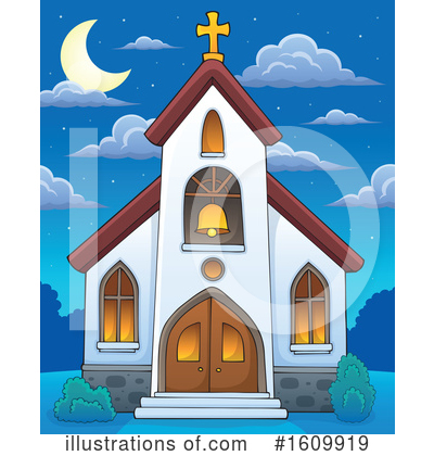 Royalty-Free (RF) Church Clipart Illustration by visekart - Stock Sample #1609919