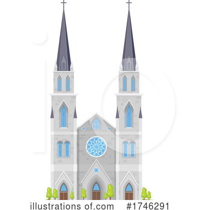 Royalty-Free (RF) Church Clipart Illustration by Vector Tradition SM - Stock Sample #1746291