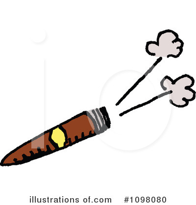 Royalty-Free (RF) Cigar Clipart Illustration by LaffToon - Stock Sample #1098080