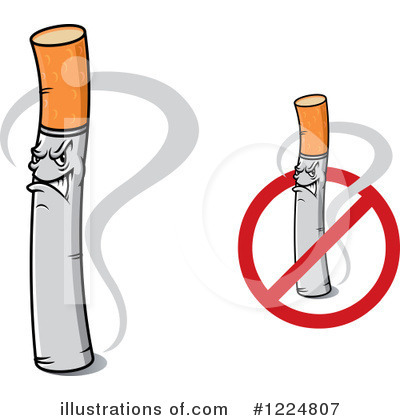 Royalty-Free (RF) Cigarette Clipart Illustration by Vector Tradition SM - Stock Sample #1224807
