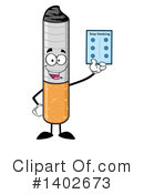Cigarette Mascot Clipart #1402673 by Hit Toon