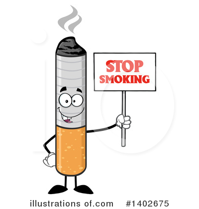 Cigarette Mascot Clipart #1402675 by Hit Toon