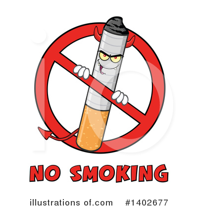 Royalty-Free (RF) Cigarette Mascot Clipart Illustration by Hit Toon - Stock Sample #1402677