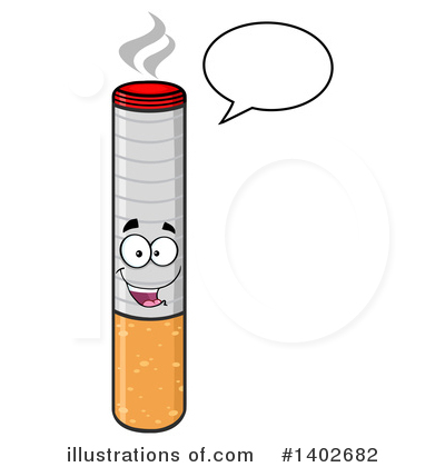 Royalty-Free (RF) Cigarette Mascot Clipart Illustration by Hit Toon - Stock Sample #1402682