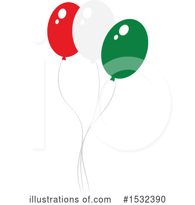 Party Balloons Clipart #1532390 by Vector Tradition SM