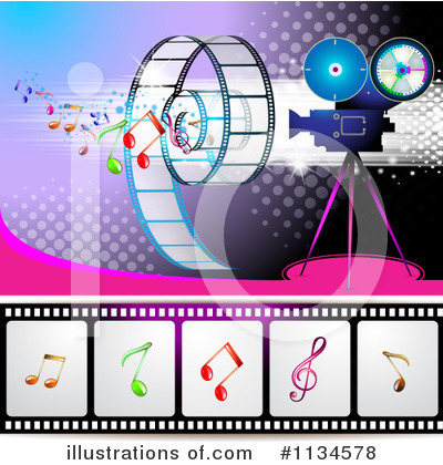 Royalty-Free (RF) Cinema Clipart Illustration by merlinul - Stock Sample #1134578