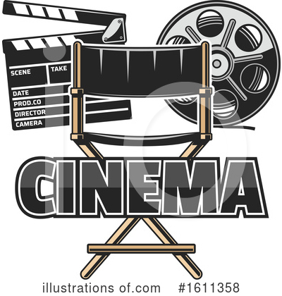 Clapperboard Clipart #1611358 by Vector Tradition SM