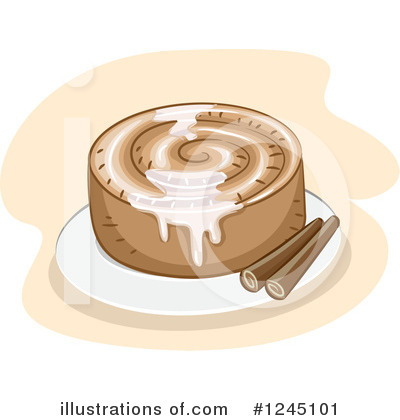 Royalty-Free (RF) Cinnamon Roll Clipart Illustration by BNP Design Studio - Stock Sample #1245101