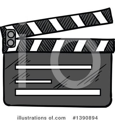 Royalty-Free (RF) Clapperboard Clipart Illustration by Vector Tradition SM - Stock Sample #1390894
