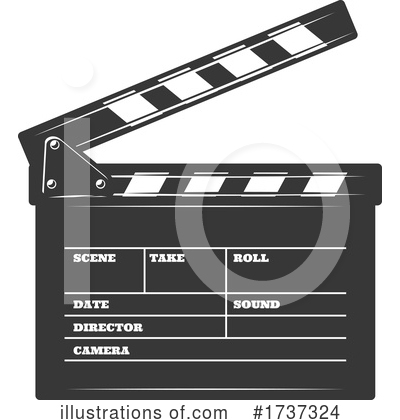 Royalty-Free (RF) Clapperboard Clipart Illustration by Vector Tradition SM - Stock Sample #1737324