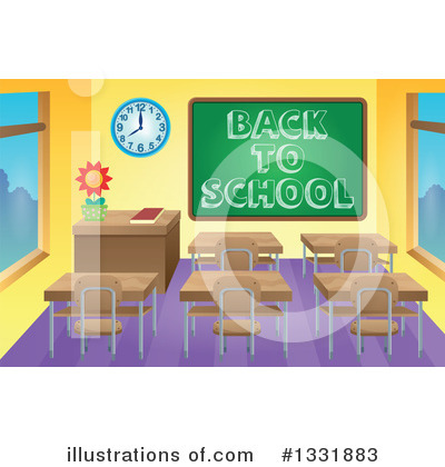 Royalty-Free (RF) Class Room Clipart Illustration by visekart - Stock Sample #1331883