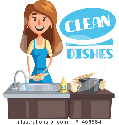 Dishes Clipart #1466584 by Vector Tradition SM