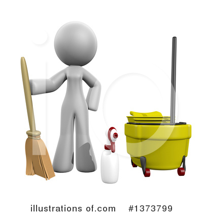 Janitors Clipart #1373799 by Leo Blanchette