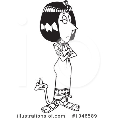 Royalty-Free (RF) Cleopatra Clipart Illustration by toonaday - Stock Sample #1046589