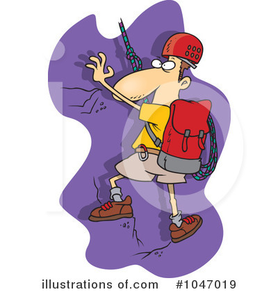 Royalty-Free (RF) Climber Clipart Illustration by toonaday - Stock Sample #1047019