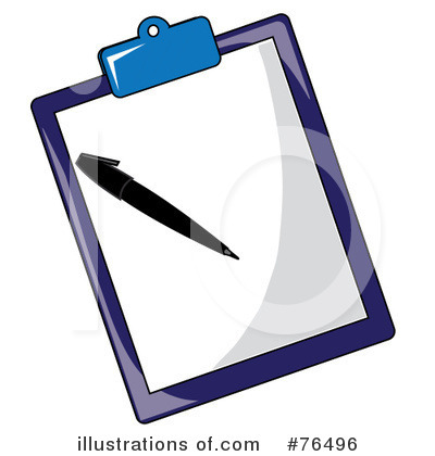 Royalty-Free (RF) Clipboard Clipart Illustration by Pams Clipart - Stock Sample #76496