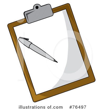 Royalty-Free (RF) Clipboard Clipart Illustration by Pams Clipart - Stock Sample #76497