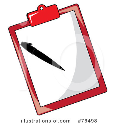 Royalty-Free (RF) Clipboard Clipart Illustration by Pams Clipart - Stock Sample #76498