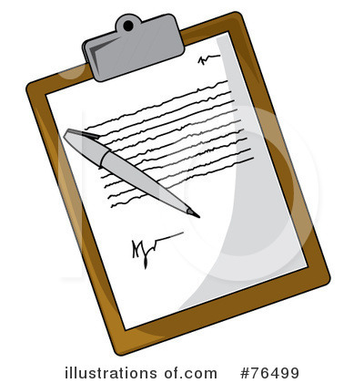 Royalty-Free (RF) Clipboard Clipart Illustration by Pams Clipart - Stock Sample #76499