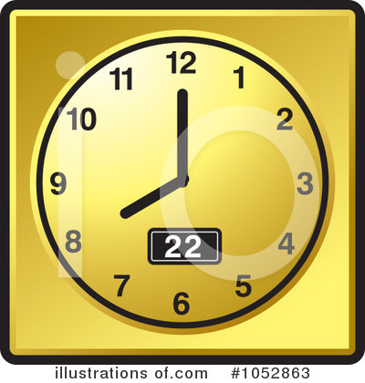 Royalty-Free (RF) Clock Clipart Illustration by Lal Perera - Stock Sample #1052863