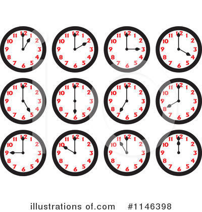 Royalty-Free (RF) Clock Clipart Illustration by Johnny Sajem - Stock Sample #1146398