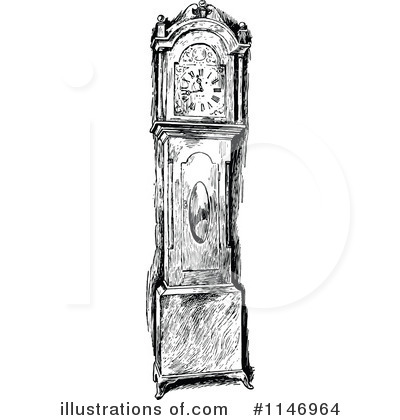 Grandfather Clock Clipart #1146964 by Prawny Vintage