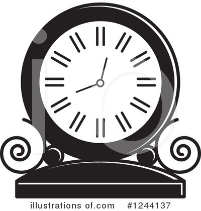Royalty-Free (RF) Clock Clipart Illustration by Lal Perera - Stock Sample #1244137