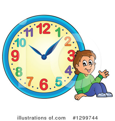 Royalty-Free (RF) Clock Clipart Illustration by visekart - Stock Sample #1299744