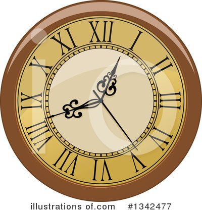 Wall Clock Clipart #1342477 by Vector Tradition SM