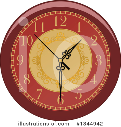 Wall Clock Clipart #1344942 by Vector Tradition SM