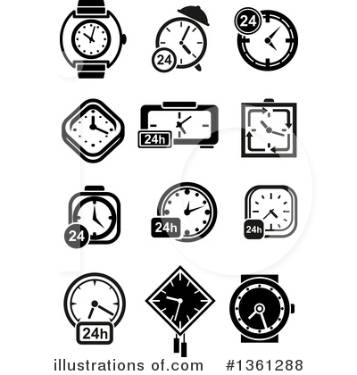 Royalty-Free (RF) Clock Clipart Illustration by Vector Tradition SM - Stock Sample #1361288