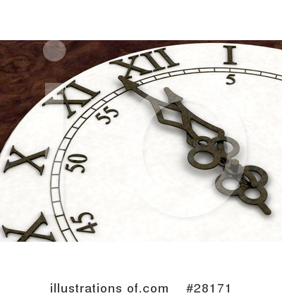 Royalty-Free (RF) Clock Clipart Illustration by KJ Pargeter - Stock Sample #28171