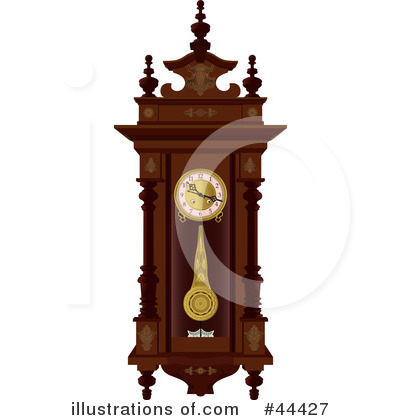 Antique Clock Clipart #44427 by Frisko