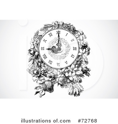 Royalty-Free (RF) Clock Clipart Illustration by BestVector - Stock Sample #72768