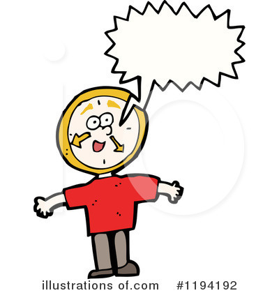 Royalty-Free (RF) Clock Man Clipart Illustration by lineartestpilot - Stock Sample #1194192