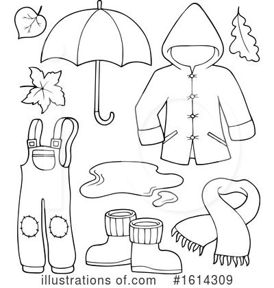 Rain Coat Clipart #1614309 by visekart