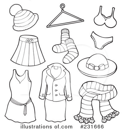 Royalty-Free (RF) Clothes Clipart Illustration by visekart - Stock Sample #231666
